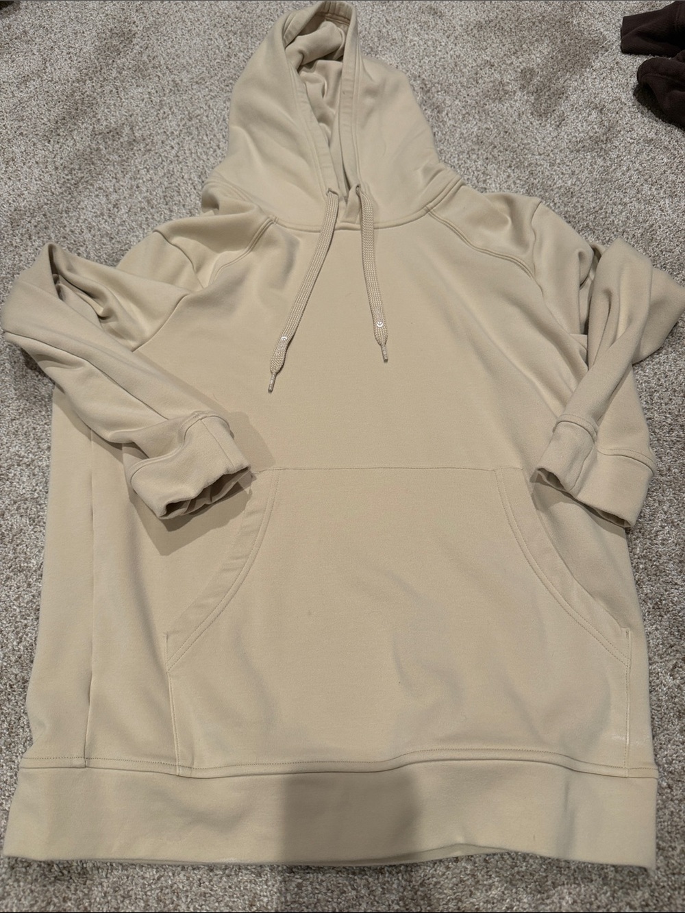 Ethika Beige Pullover Hoodie with Drawstring